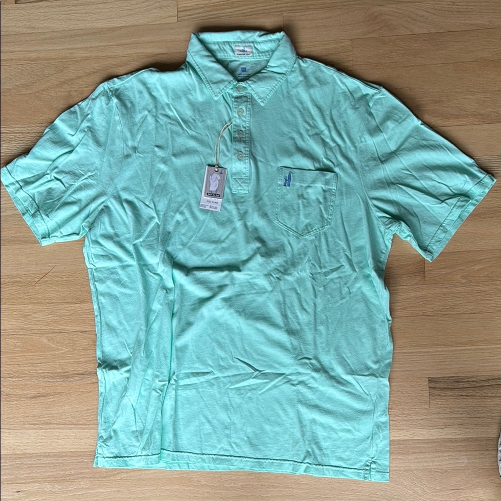 johnnie-O Green Polo Shirt Classic Cotton Blend